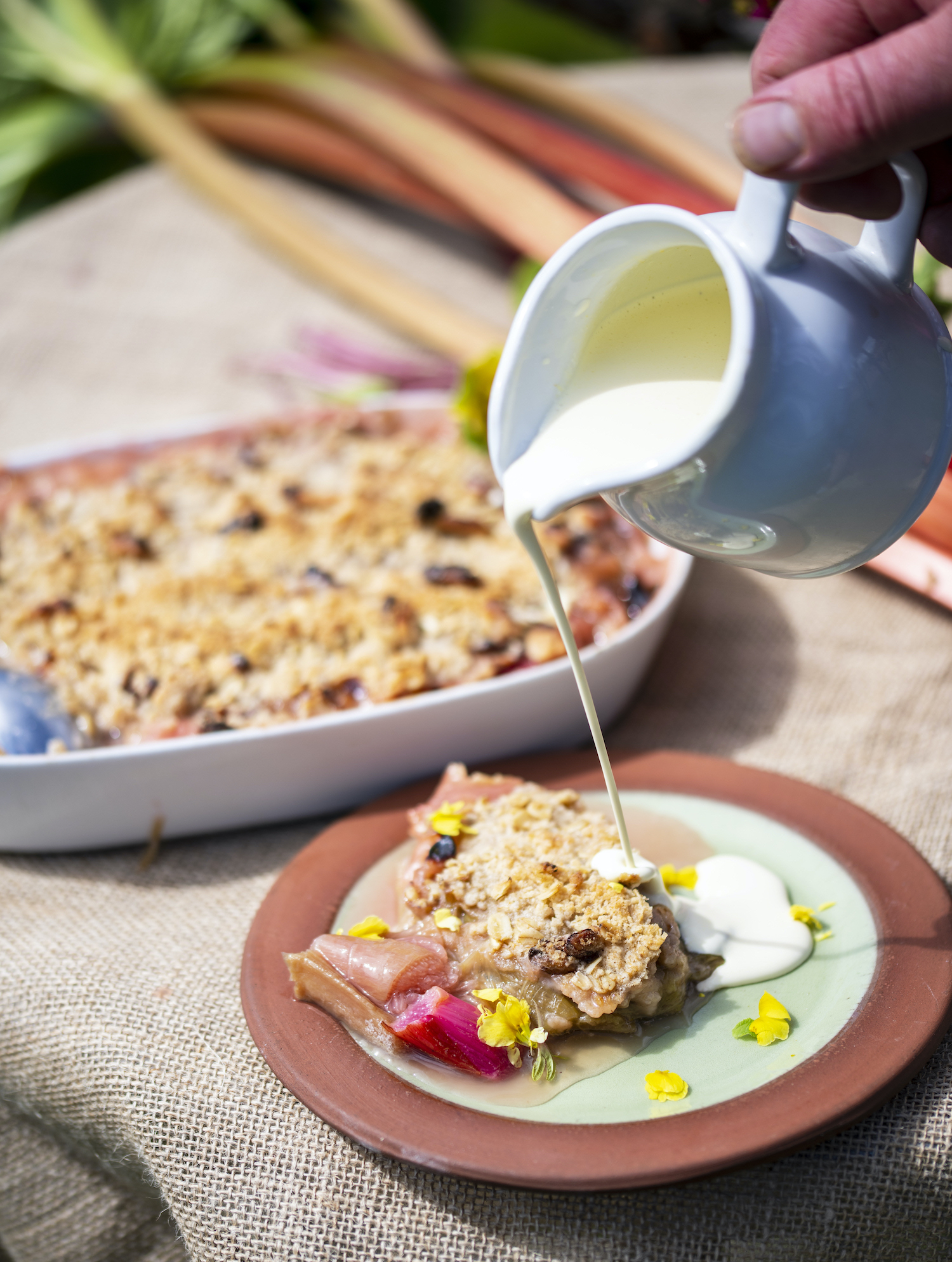 Rhubarb &amp; Hazelnut Crumble Journal